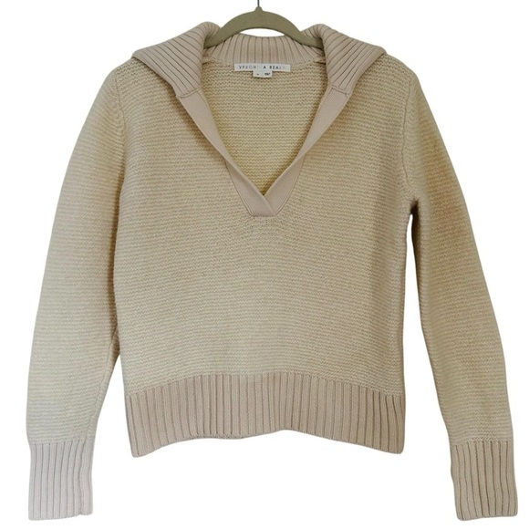 VERONICA BEARD BROGAN COLLARED WOOL CASHMERE SWEATER SIZE MED - Picture 5 of 15